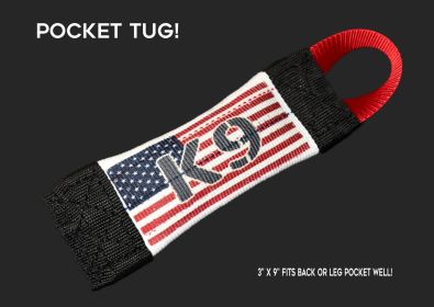 Patriotic US Flag K9 Fire Hose Pocket Tug