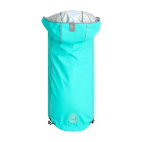 GF Pet Reversible Raincoat (Color: Neon Aqua with Iridescent, size: 2XS)