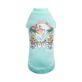 GF Pet Graphic Tee (Color: Aqua, size: 2XS)