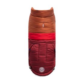 GF Pet Retro Puffer (Color: Dark Red, size: 2XS)