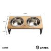 GF Pet Mango Wood & Metal Elevated Feeder